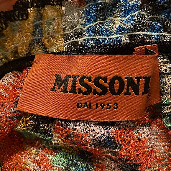 MISSONI Cropped Cold-shoulder Metallic Crochet-knit Top  Multicolor SZ IT42 - Picture 4 of 6